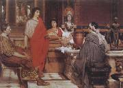 Alma-Tadema, Sir Lawrence Catullus at Lesbia's (mk23) oil painting reproduction